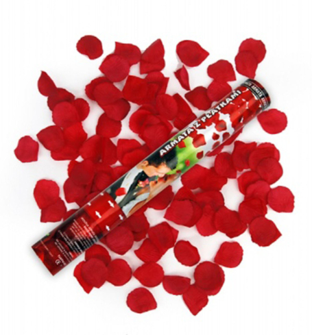 Párty konfety - vystreľovacie lupene ruží červené - KF5307