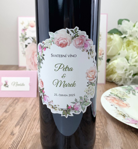 Svadobná etiketa na víno - ETV2134